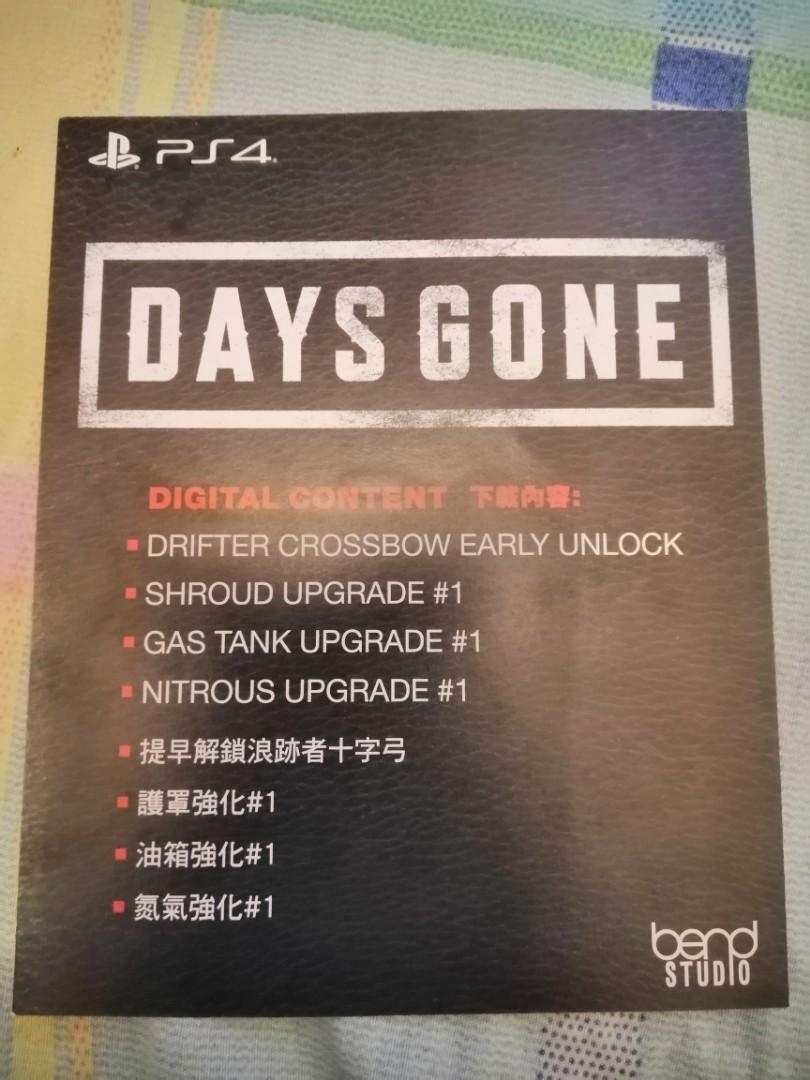 Ps4 Days Gone Vonchour Redeem Code Video Gaming Video Games On Carousell
