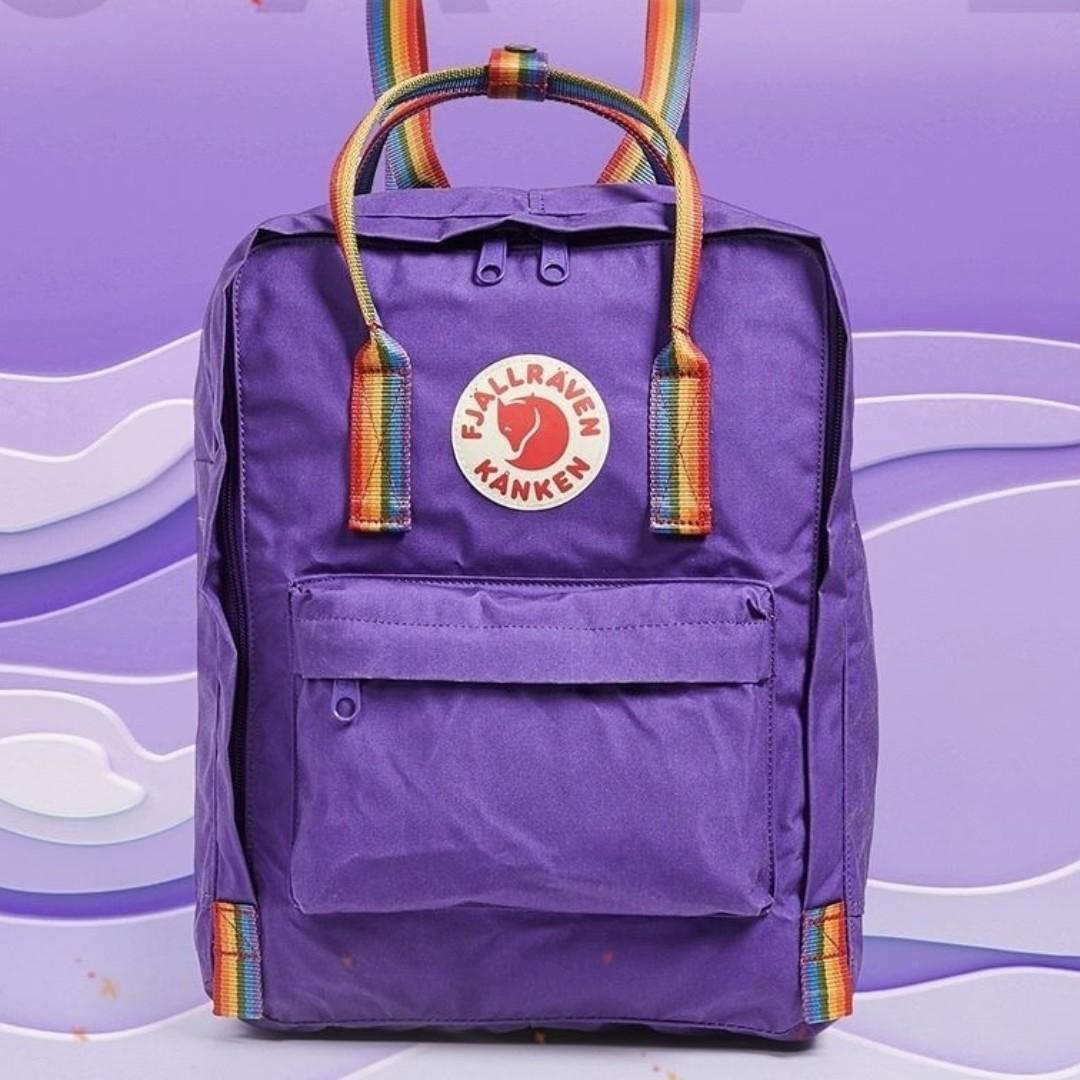 kanken backpack purple rainbow