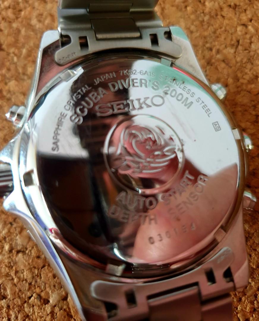 seiko scuba diver's 200m auto start depth sensor