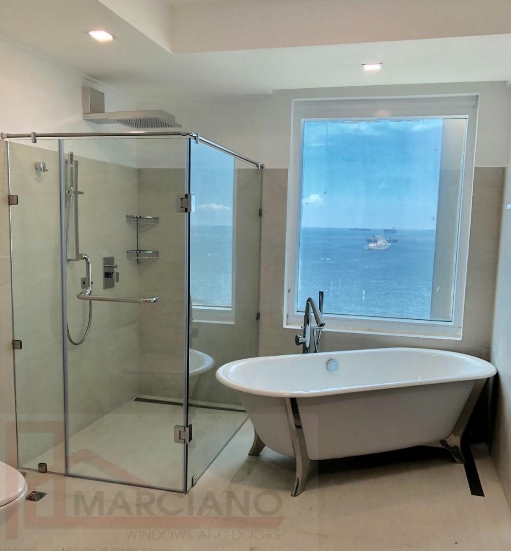 Shower Enclosure - Frameless Glass Tempered clear (Category: Construction & Building Materials) located in Pasig City. Submitted by marciano.windoors (Listing ID 254164141, Image 1). Description: Free Estimate, Free Delivery and Installation 24/7 Chat Support I Call NOW! 📞 0936 9900 907 / 0915 618 6738 ☎️ (02) 239 9265 📧 marciano.info@gmail.com Fb: https://www.facebook.com/Marciano.Windoors/ 🌍 www.marciano-glassanddecor.com ✔️Quality materials