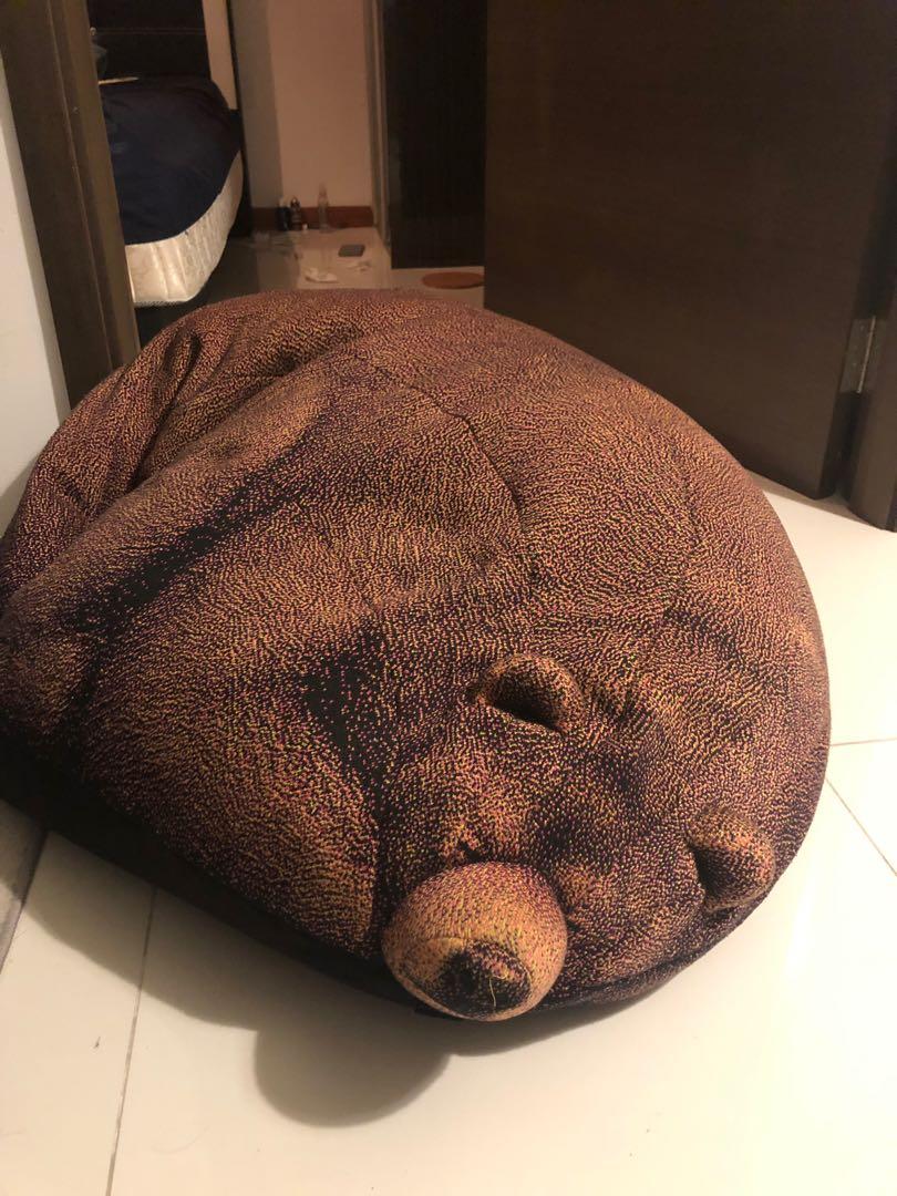Sleeping Grizzly Bear Bean Bag, Babies & Kids, Baby Nursery & Kids