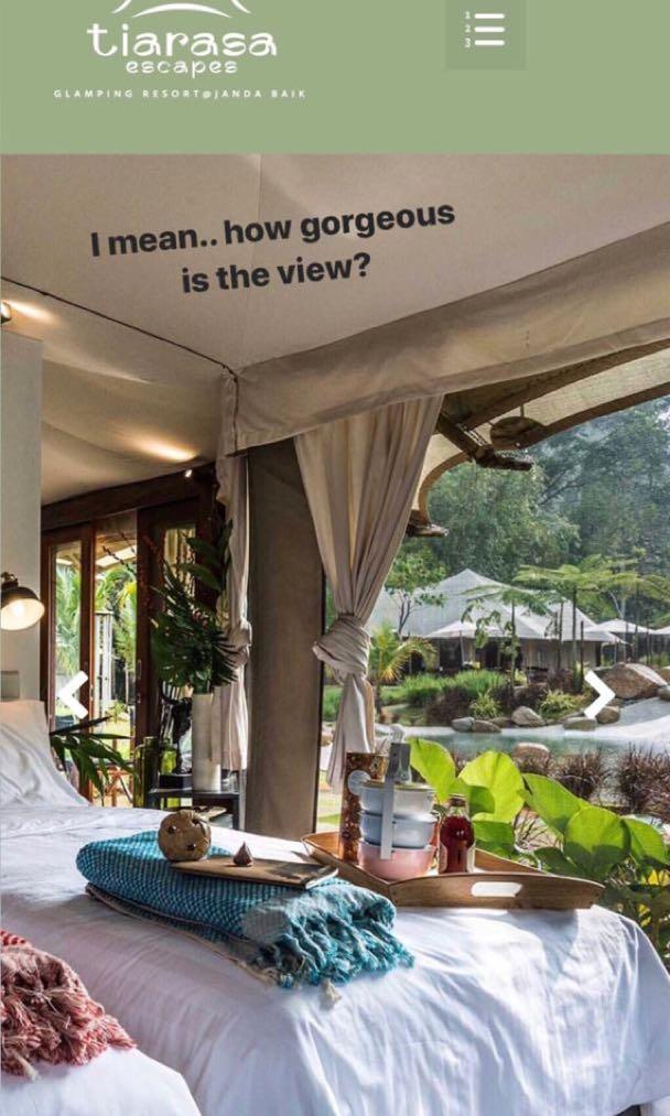 Tiarasa Escapes Glamping Resort Janda Baik Holiday Tickets Vouchers Attractions Tickets On Carousell