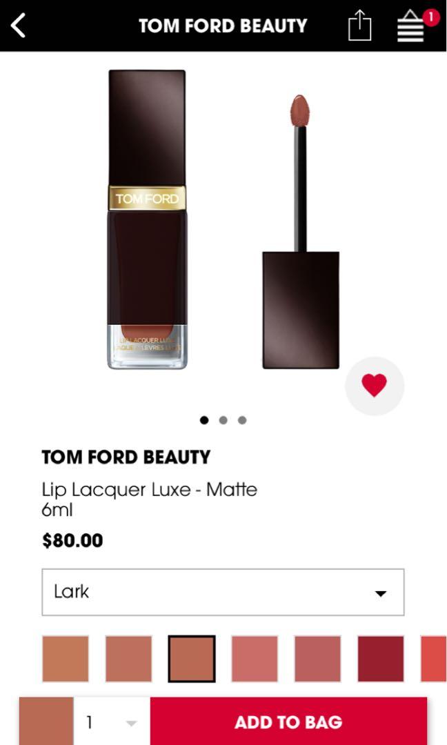Tom Ford Lip lacquer luxe Matte 03 Lark, Beauty & Personal Care, Face,  Makeup on Carousell