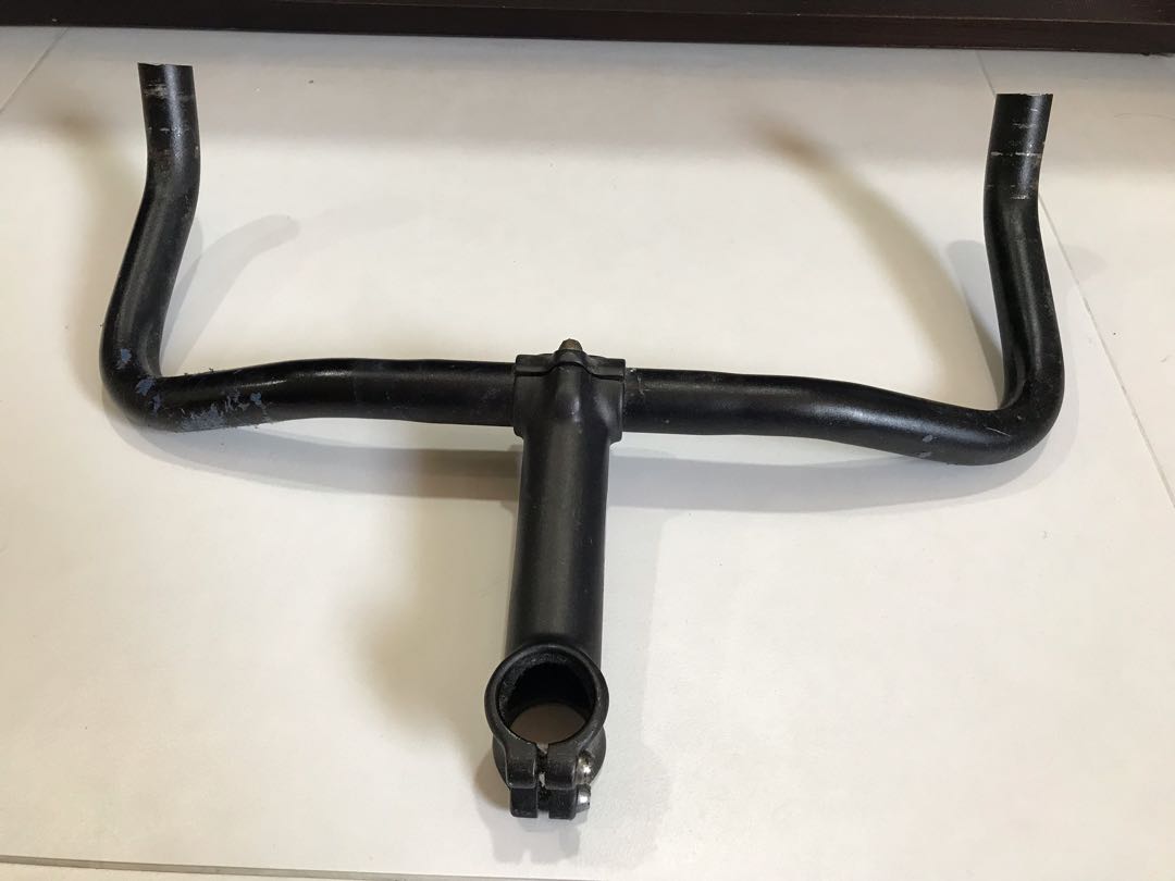 Used bullhorn handlebar with stem, Sports Equipment, Bicycles & Parts