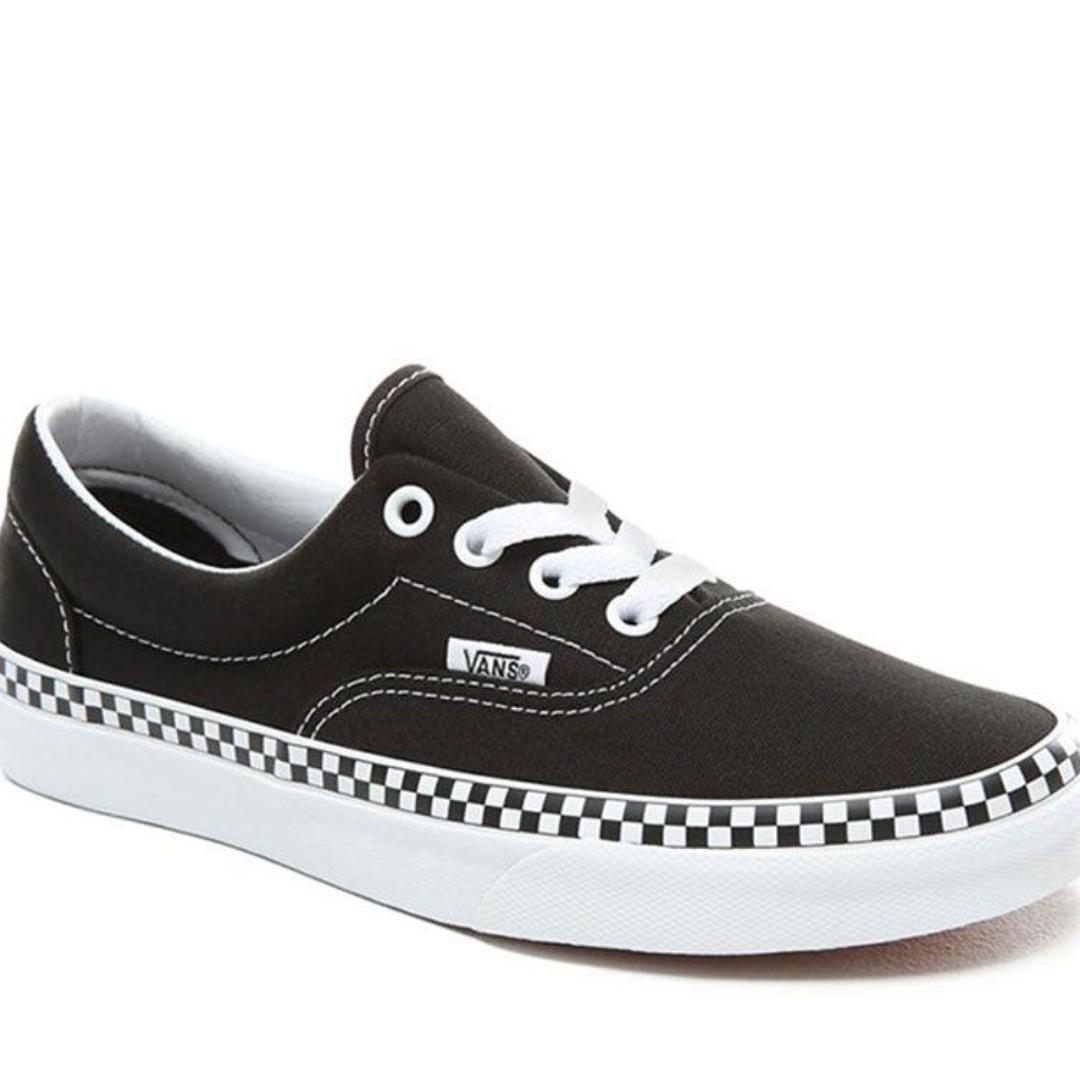 vans authentic check foxing