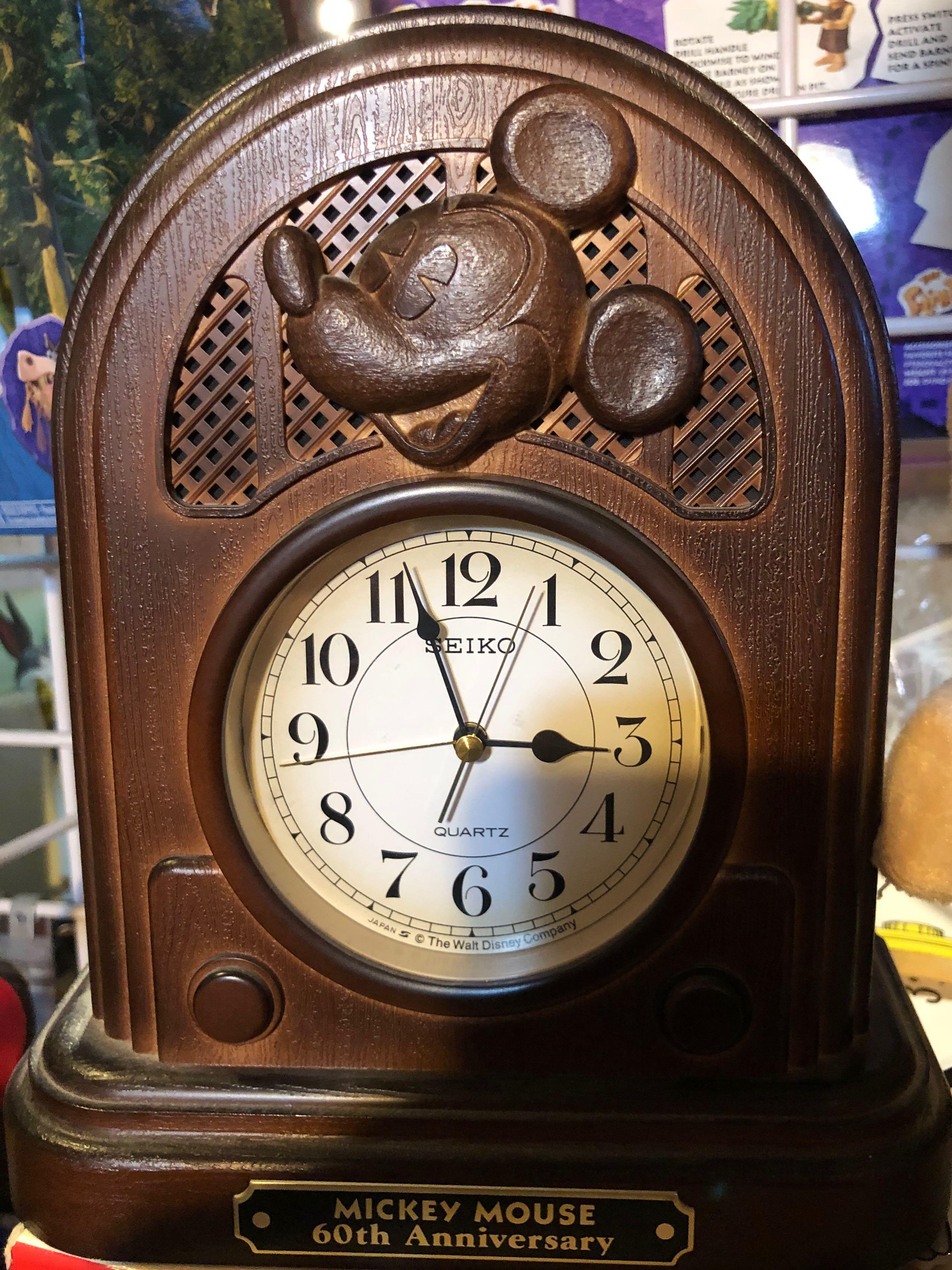 Seiko mickey mouse 60th anniversary clock sale