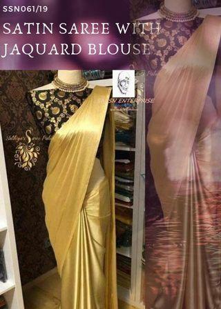Satin Saree with Jaquard blouse