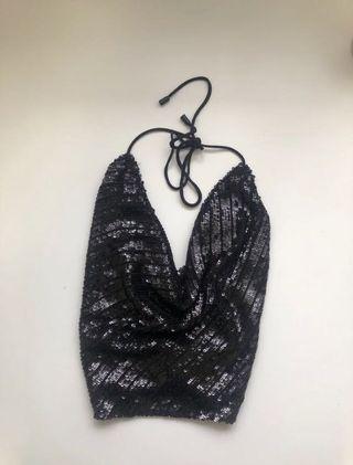 Bardot Sequin Halter