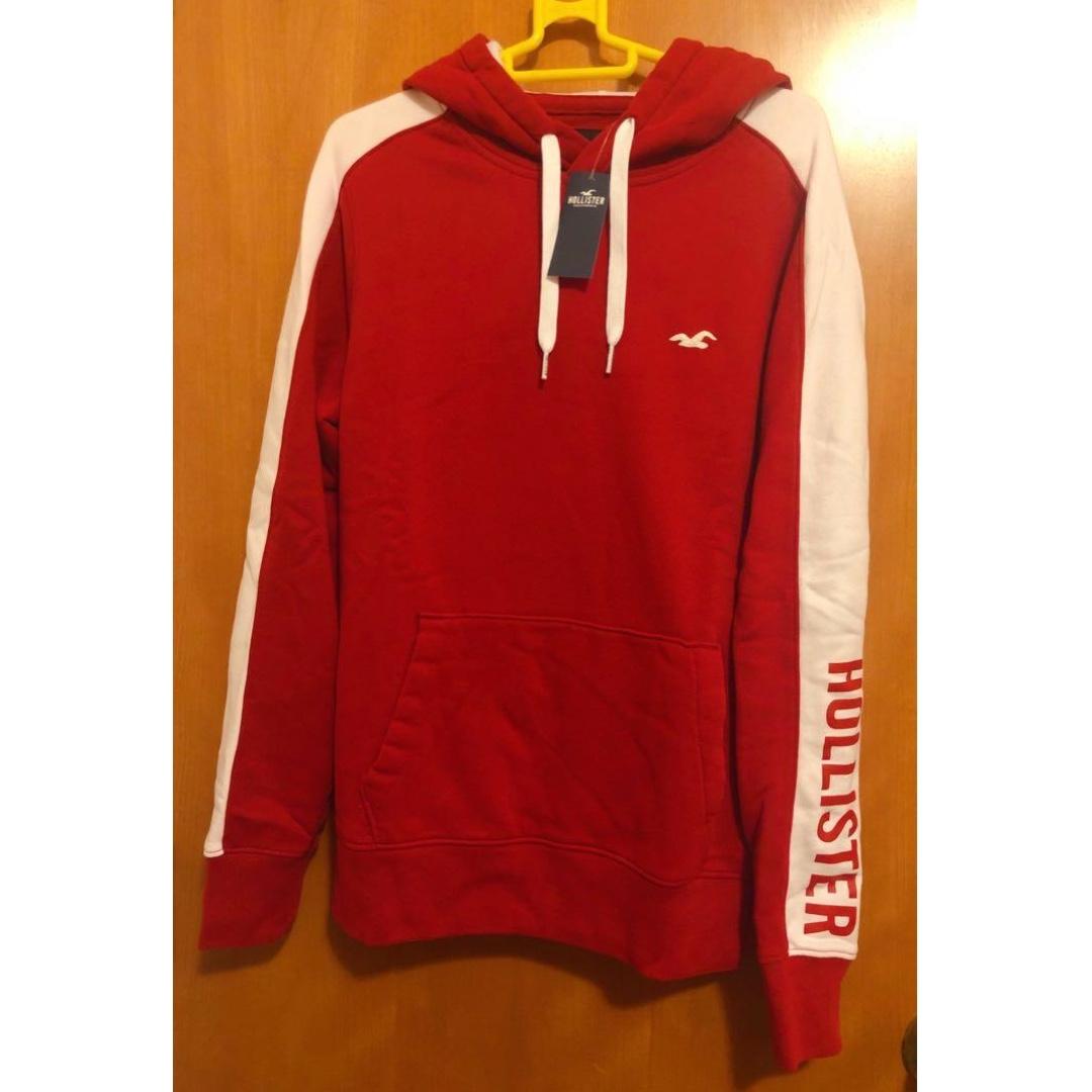 red long hoodie