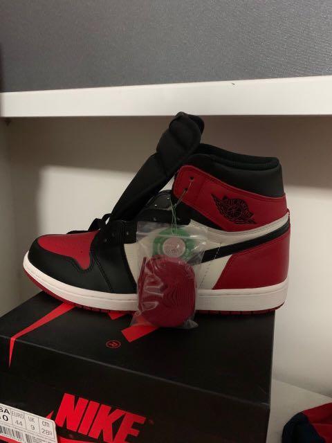 air jordan 1 bred toe stockx