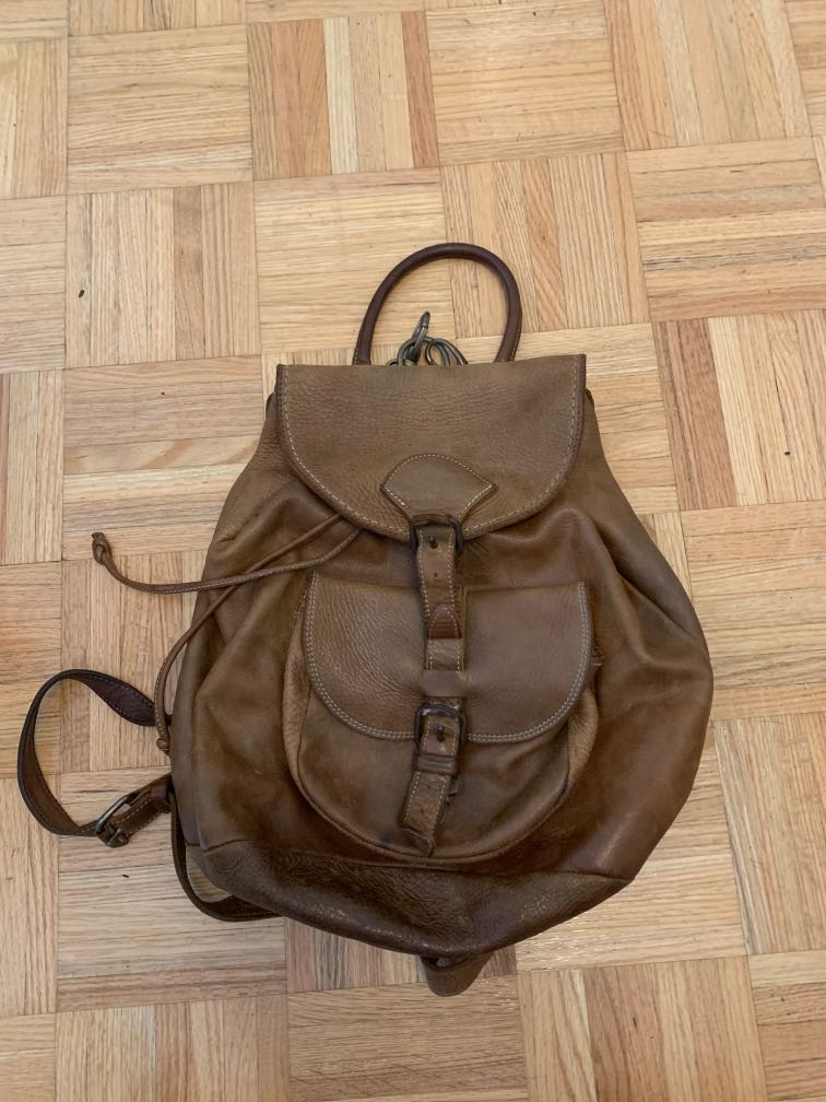 Authentic Roots Vintage Leather Backpack Brown Women s Fashion