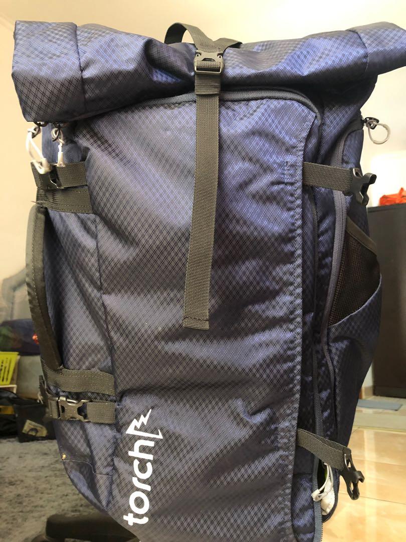 Backpack TORCH Airbender Fujisawa 45+3 Liter Navy, Fesyen Pria, Tas