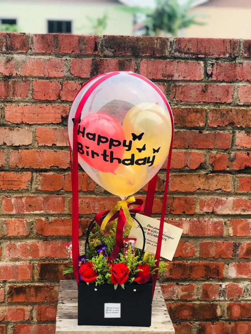 Classic Aqua Balloon Chocolate Bouquet with Led – One Image Balloon Sdn Bhd