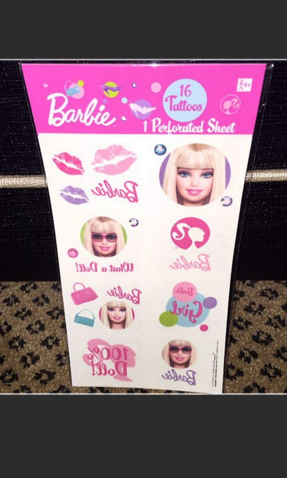 Barbie temporary tattoos hot sale