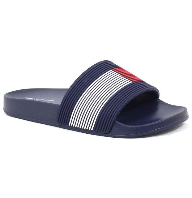 womens navy blue slides