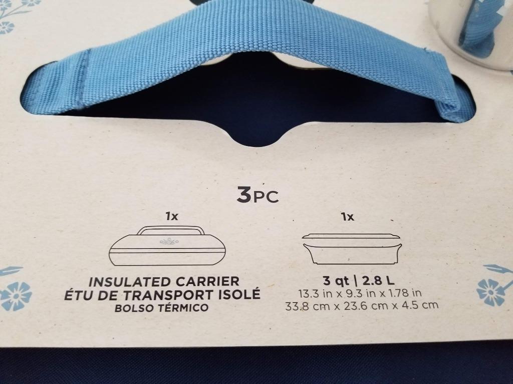 BNIP Corningware 60th Anniversary 3 Piece 3 quart Portable