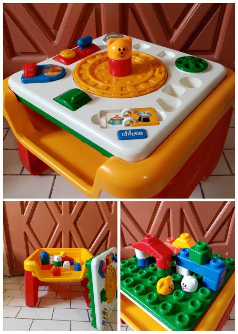 FLIP AND PLAY ACTIVITY TABLE (Category: Infant Playtime) located in Pasig City. Submitted by rxjmn (Listing ID 233772803, Image 2). Description: #BEST2019 **100 PESOS OFF when you pair this with any item in my catalog! Ideal for stimulating child's coordination and education skills with multi-activities. Comes with 3 letter /number blocks, 2 Character blocks, and 12 building blocks. (Toy phone and train missing, but other parts are still in good 