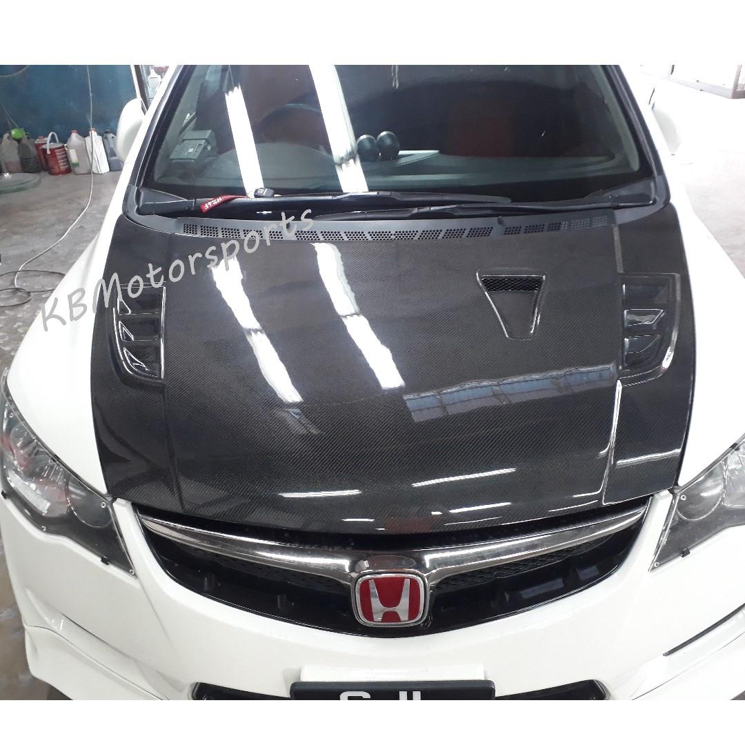 Honda Civic Fd Mugen Rr Cf Bonnet Hood Car Accessories Accessories On Carousell