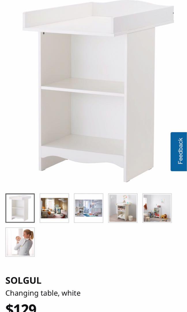 IKEA SOLGUL Changing Table VADRA Babycare Mat Babies Kids Bathing Changing Changing Mats Accessories on Carousell