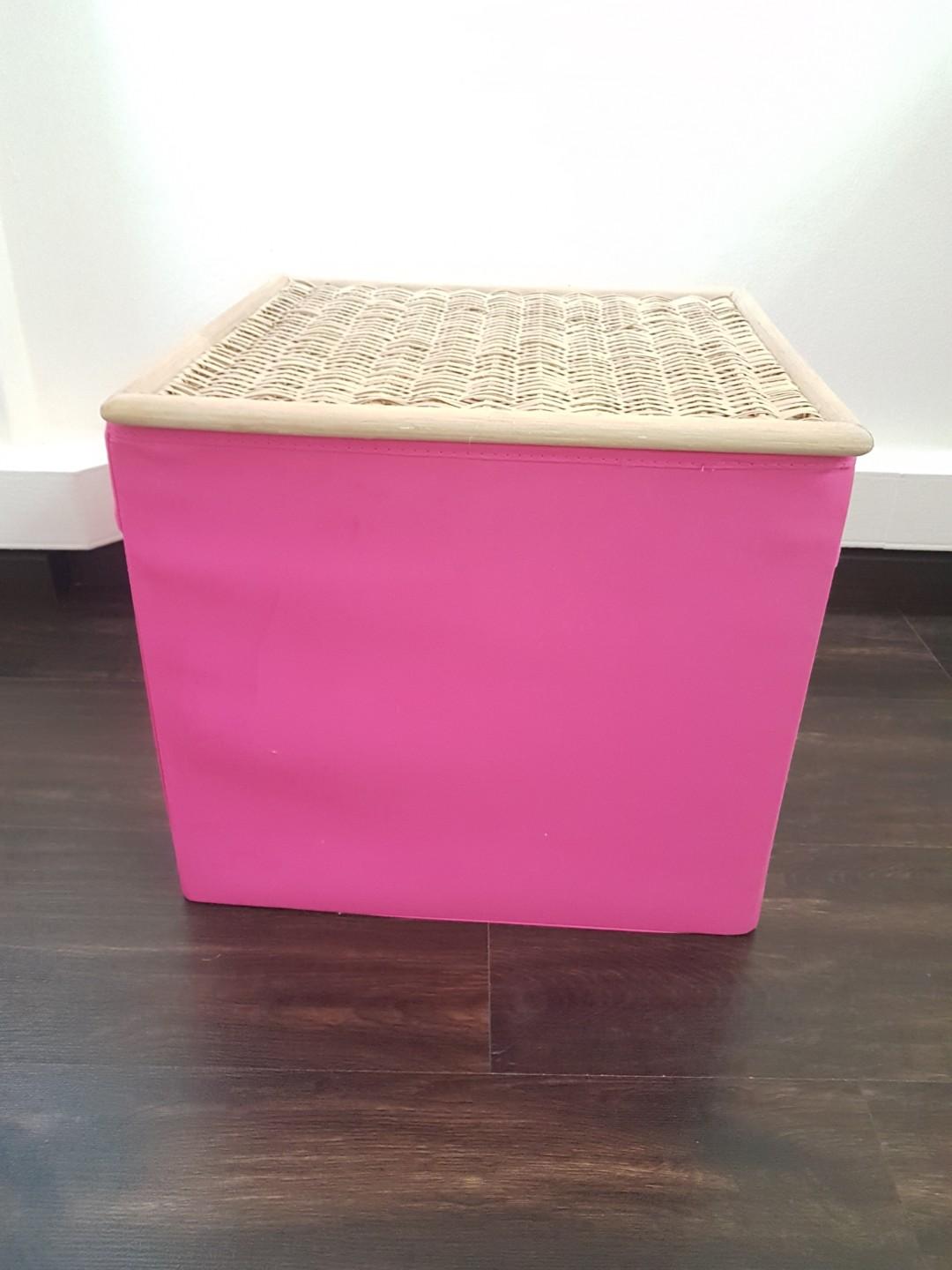 IKEA Storage Box with rattan cover free, Furniture & Home Living, Home Improvement