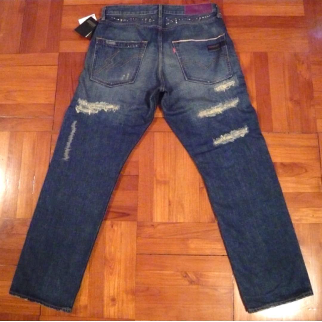 パンツ LEVI'S FRAGMENT FENOM CRUSH 1ST 50554CR Levi's - Levi's Fenom x Fragment Design Yellow Crush Denim