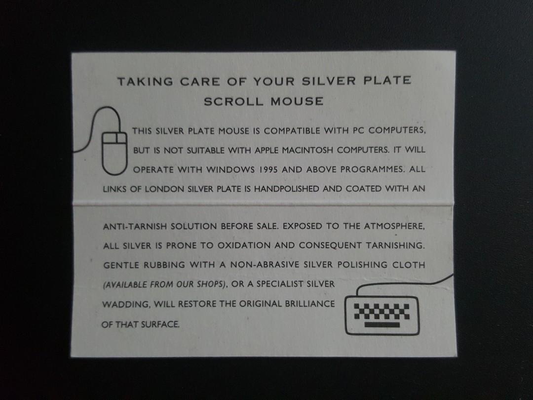 Links of London silver plated mouse set Computers Tech Parts