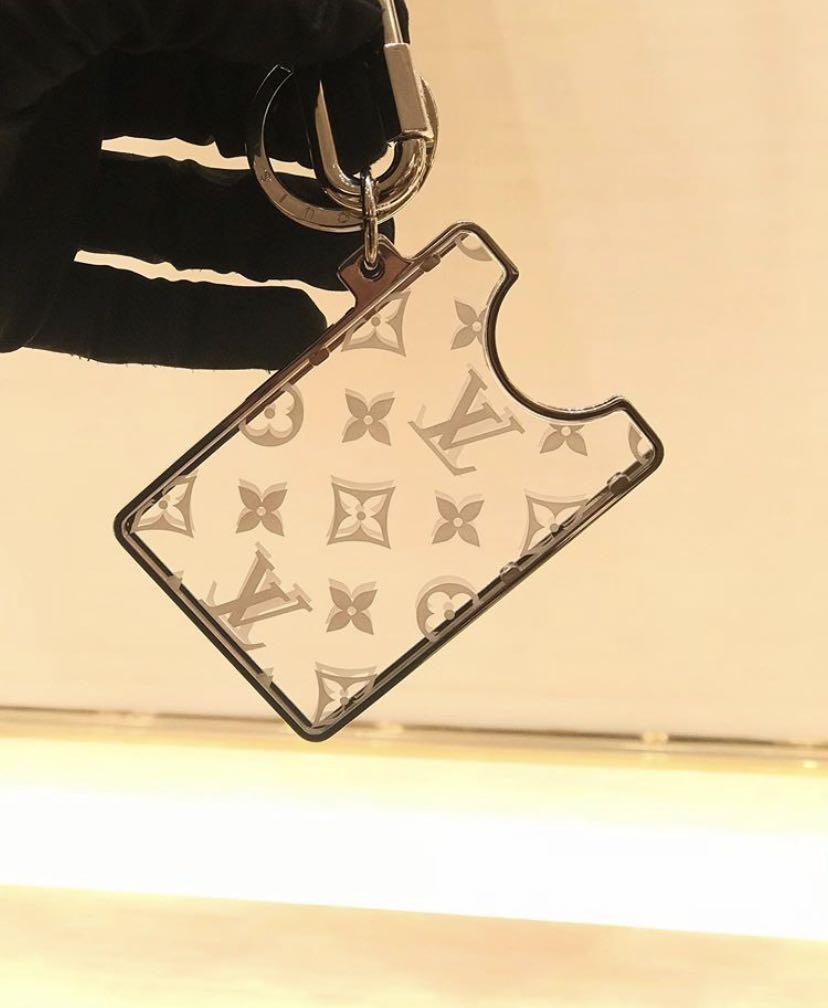 LOUIS VUITTON Transparent Plexiglass Prism ID Card Holder White 676770