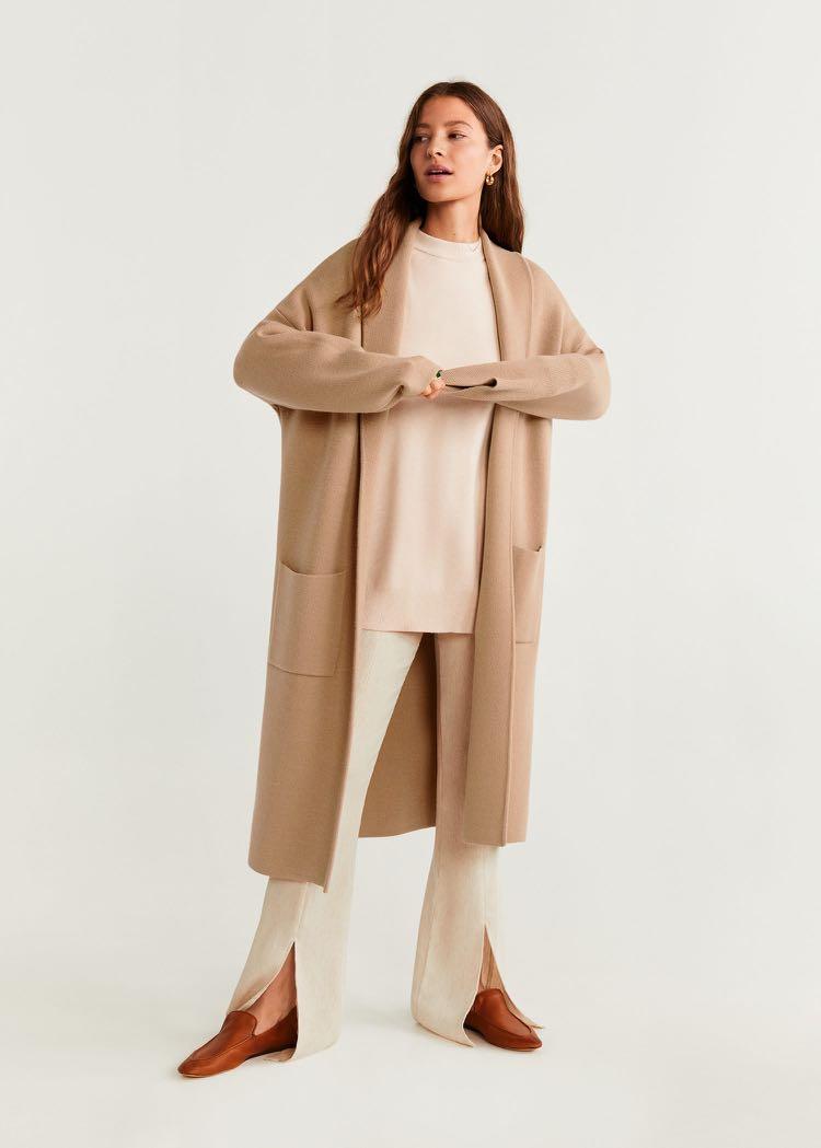 Mango knitted hotsell unstructured coat