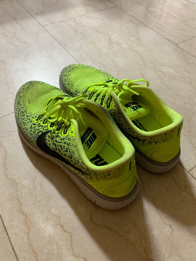 Nike free run neon green clearance