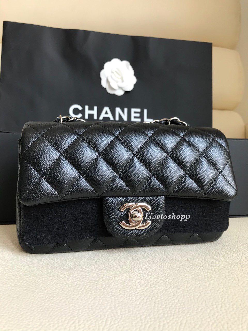 Chanel Caviar Rectangular Mini Bag, Luxury, Bags & Wallets on