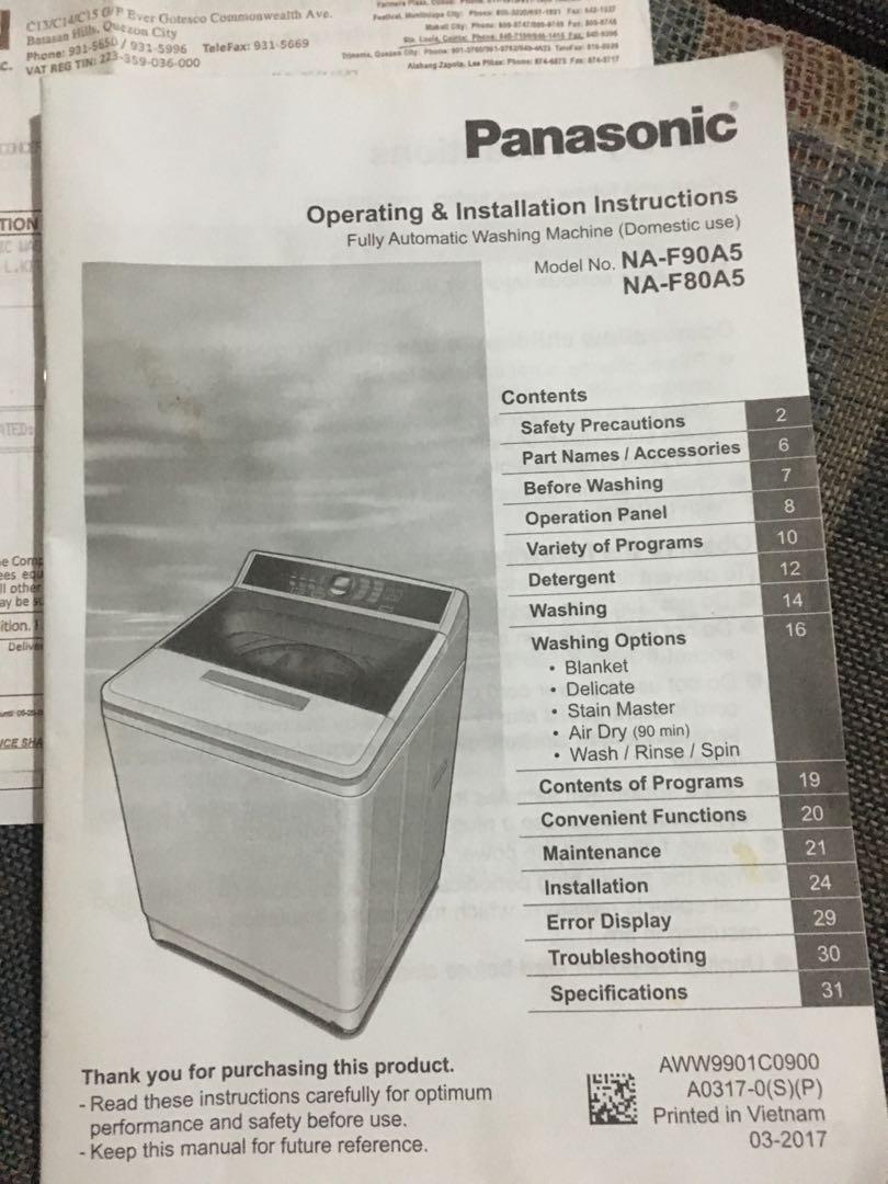 Panasonic Turbo Mixer, TV & Home Appliances, Washing Machines and