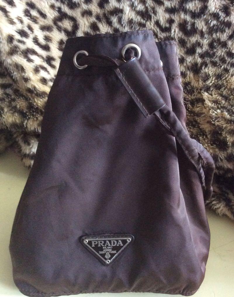 prada satin pouch