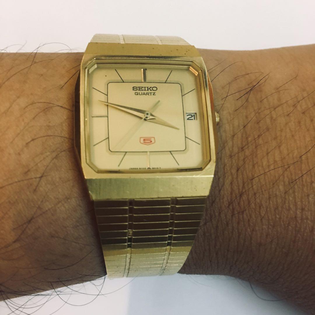 Seiko Vintage Gold Plated, Luxury, Watches on Carousell