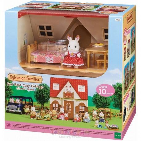 Sylvanian Families Red Roof Cosy Cottage Starter Home Beige