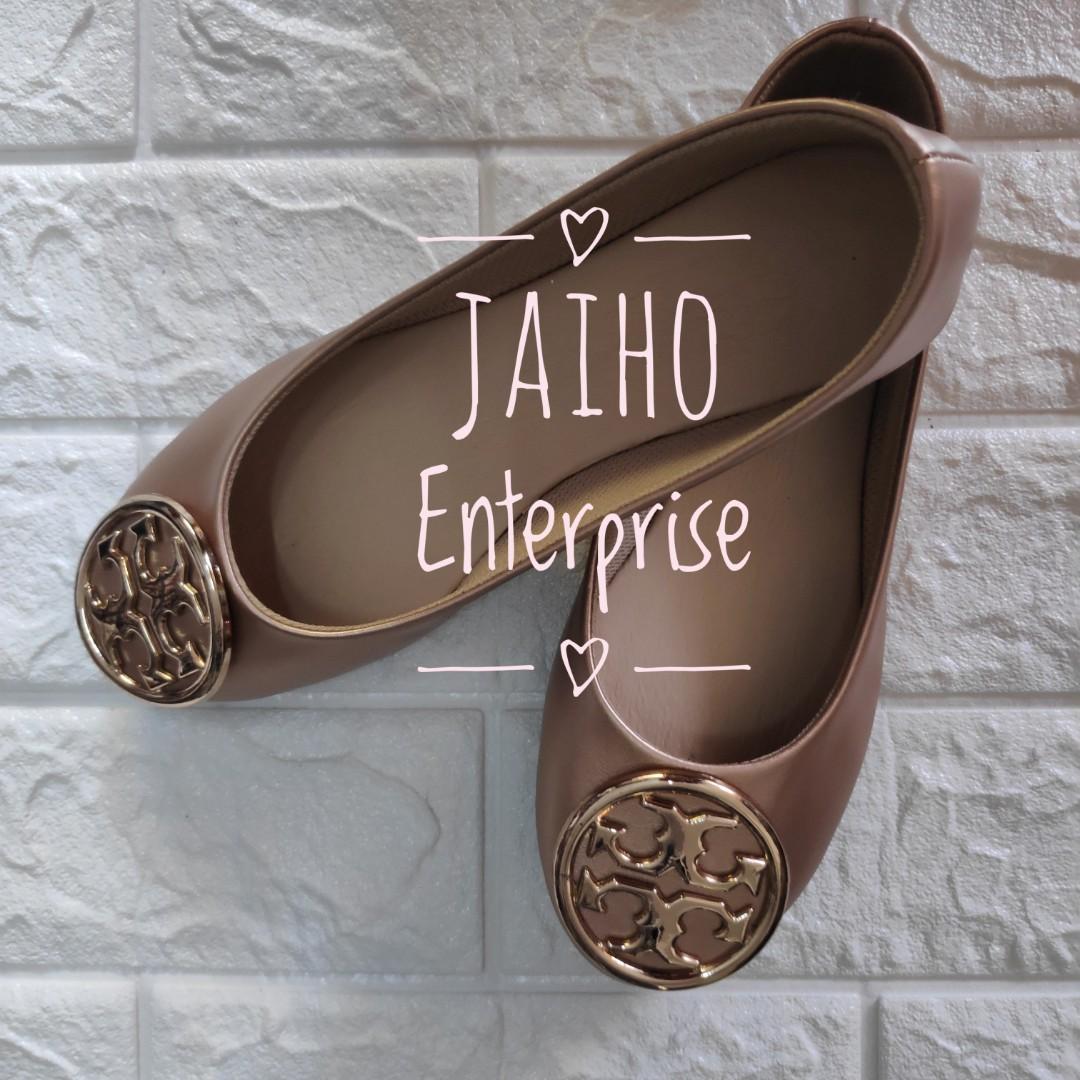Tory Burch Inspired Bronze Flat Shoes