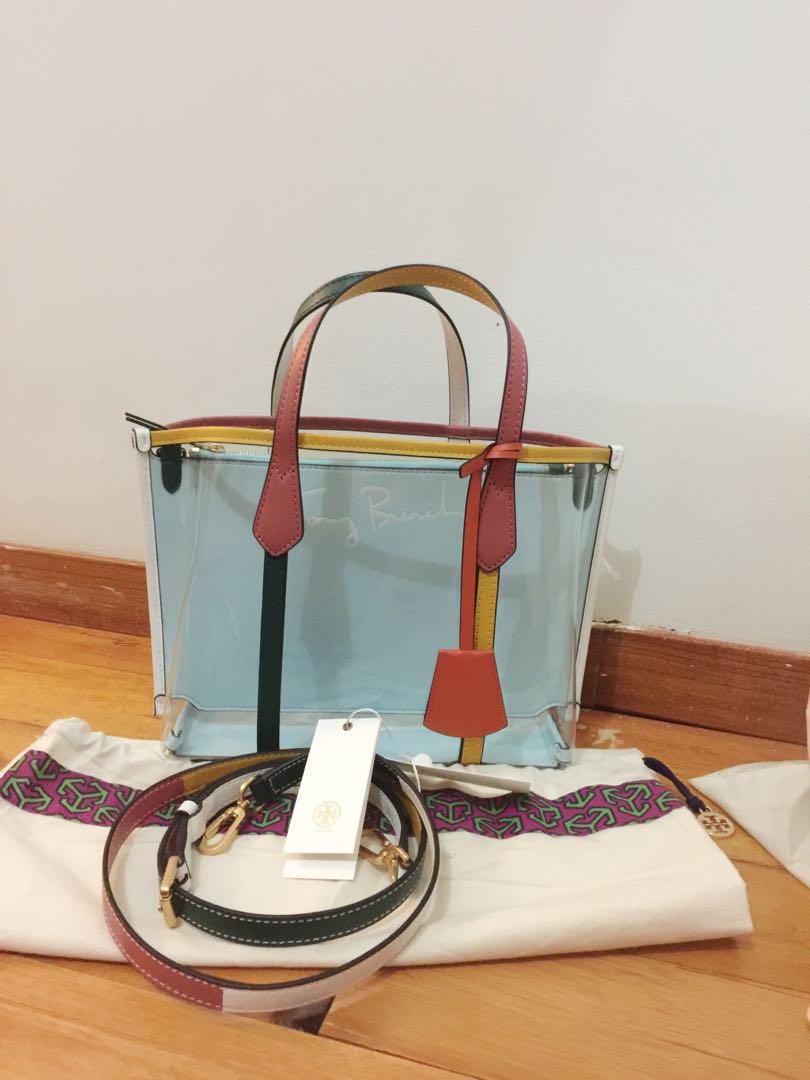tory burch perry clear tote