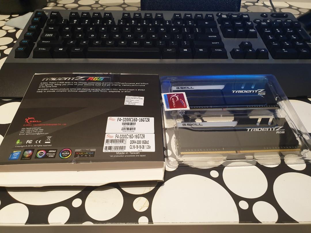 Trident Z Rgb 16gb 8gb X 2 F4 30c16d 16gtzr Electronics Computer Parts Accessories On Carousell