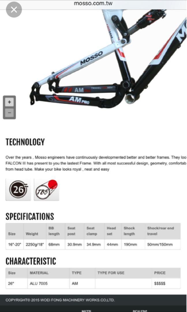Frame hotsell mosso fullsus