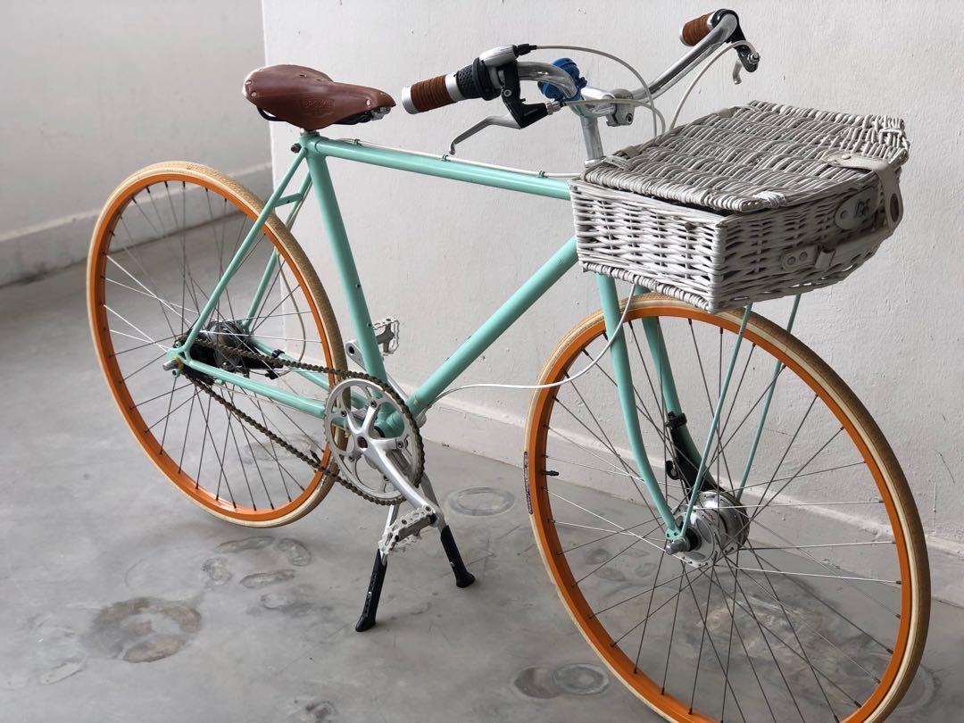 Tiffany blue bike with basket sale
