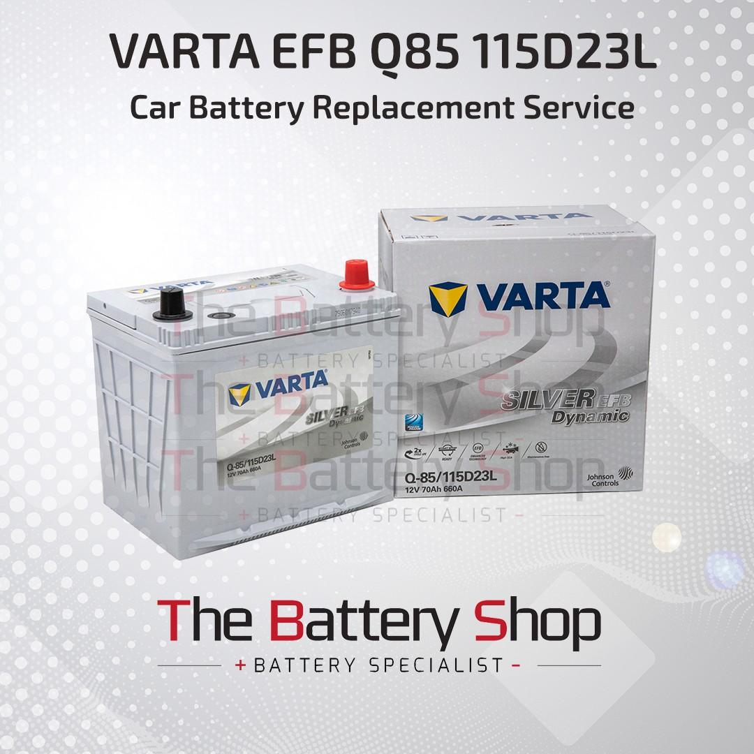 Varta Car Battery Efb Q85 115d23l Car Battery Replacement Car Accessories Accessories On Carousell