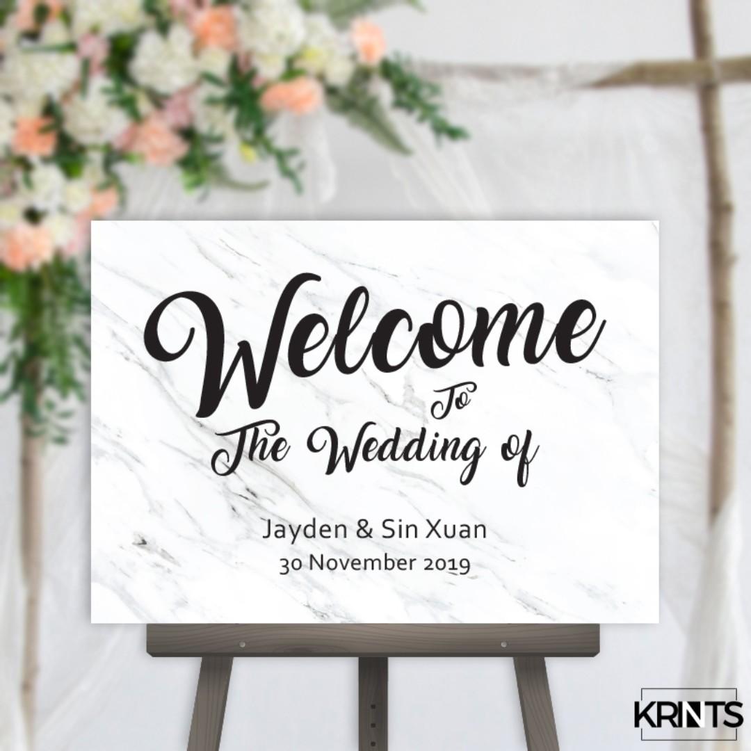 Wedding Welcome Signage Board Personalized Wb 10 Design Craft Art Prints On Carousell