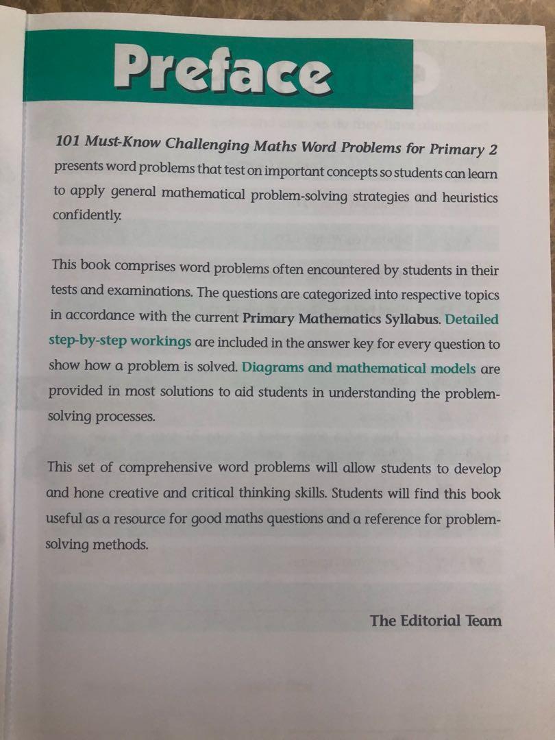 101 must know challenging maths word problems hobbies toys books