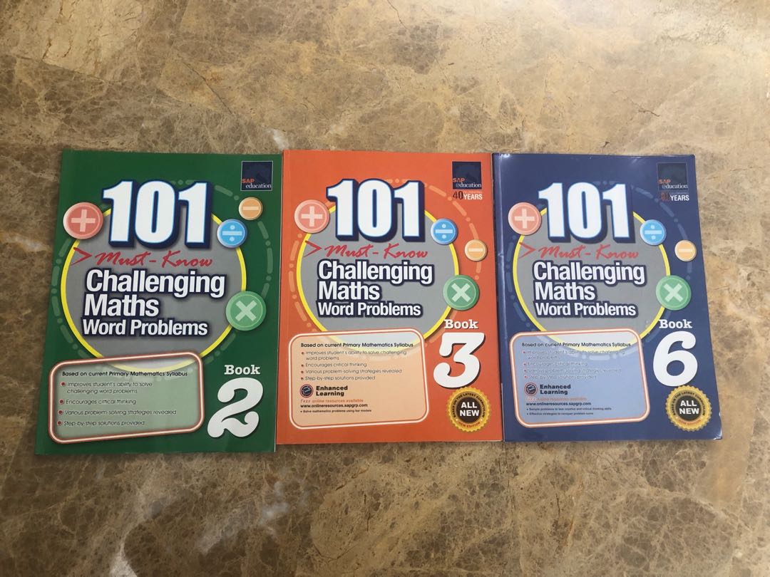 101 must know challenging maths word problems hobbies toys books