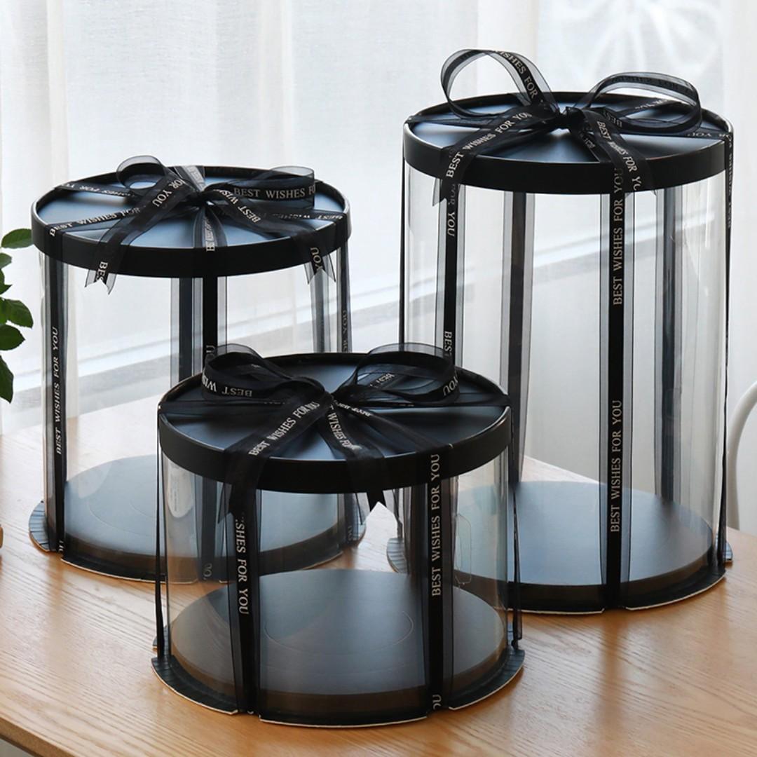 10 inch transparent cake box round wedding cake boxes tall ...