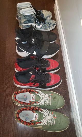 MEN SIZE 11 NIKE SNEAKERS AND VANS