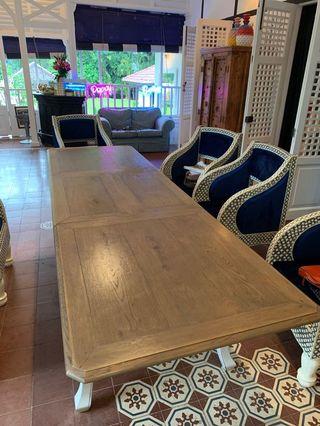 Beautiful European large dining table solid wood