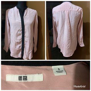 Uniqlo light old rose longsleeves sheer small