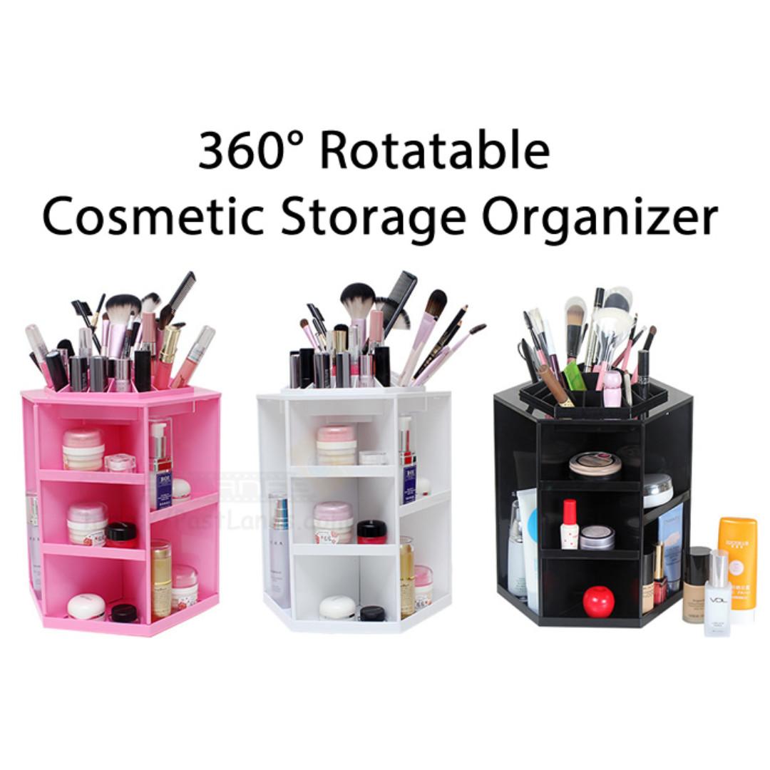 360 Degree Rotatable Storage Organizer Makeup Cosmetics Container Holder Health Beauty Makeup On Carousell