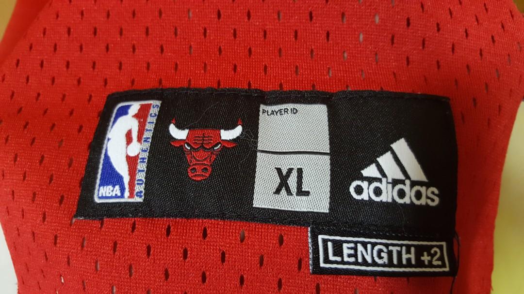 Adidas Chicago Bulls Derrick Rose Jersey #1 NBA Authentics Men's Size  52