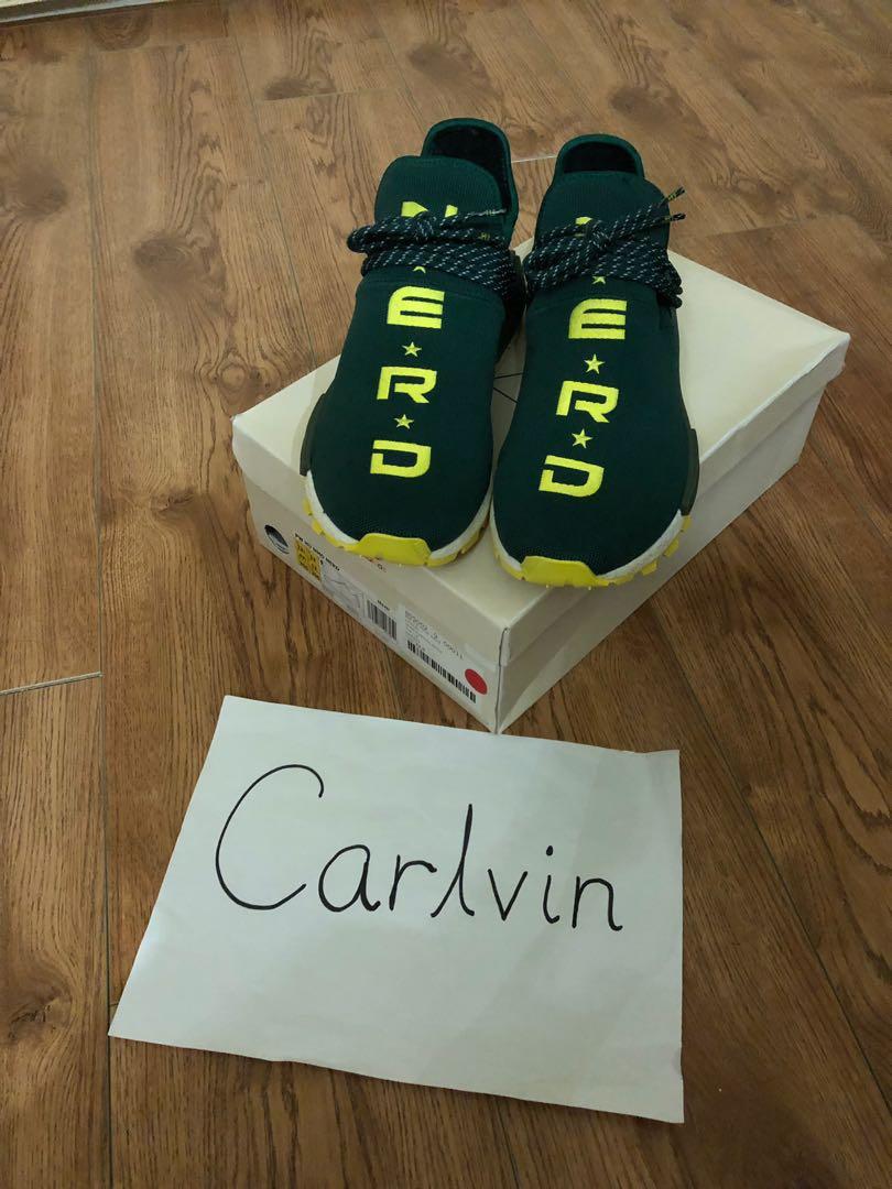 SEPATU ADIDAS BBC NMD HU NERD GREEN YELLOW